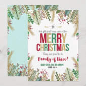 Kerstmis - Zwangerschapsuitkondiging kerstkaart (Voorkant / Achterkant)