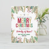 Kerstmis - Zwangerschapsuitkondiging kerstkaart (Staand voorkant)