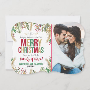 Kerstmis - Zwangerschapsuitkondiging kerstkaart