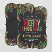 Kerstmis - Zwangerschapsuitkondiging kerstkaart Kaart (Voorkant / Achterkant)