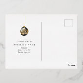 Kerstmis Zwart en Goud Prettige Feestdagen Zakelij (Achterkant)