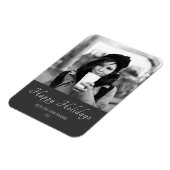 Kerstmis, zwart en wit, aangepast feestdag Foto Magneet (Linkerzijde)