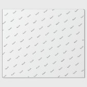 Kerstmis Zwart En Wit Modern Patroon Cadeaupapier (Vlak)