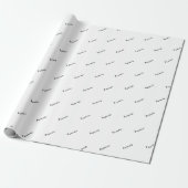 Kerstmis Zwart En Wit Modern Patroon Cadeaupapier (Uitgerold)