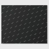 Kerstmis Zwart En Wit Modern Patroon Cadeaupapier (Vlak)