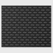 Kerstmis Zwart en Wit Trendy Gepersonaliseerd Cadeaupapier (Vlak)