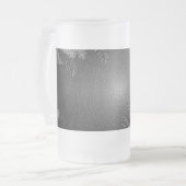 Kerstmis, zwart-wit en grijs VI Matglas Bierpul (Voorkant links)