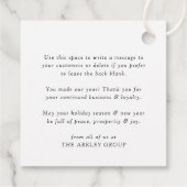 Kerstmis | Zwart-witbedrijf Bedankjes Labels (Achterkant)