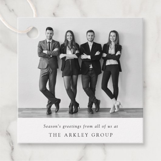 Kerstmis | Zwart-witbedrijf Bedankjes Labels (Voorkant)