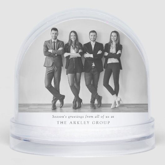 Kerstmis | Zwart-witbedrijf Sneeuwbol (Voorkant)