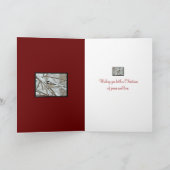 Kerstmis Zwarte Afgedekte Chickadee in Sneeuw Feestdagen Kaart (Binnen)