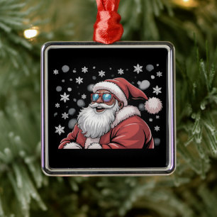 Kerstmis Zwarte Afrikaanse Amerikaanse Kerstman Xm Metalen Ornament