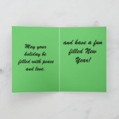 KERSTMIS ZWARTE CAT kaart (Binnen)