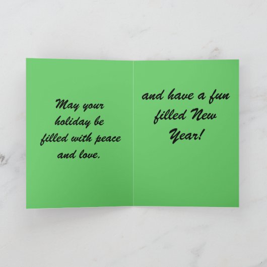 KERSTMIS ZWARTE CAT kaart (Binnen)