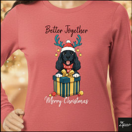 Kerstmis Zwarte Cocker Spaniel Cadeau Grafiek Tri-Blend Shirt