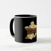 Kerstmis - zwarte en goudfeestjes - elegante Mok (Voorkant links)