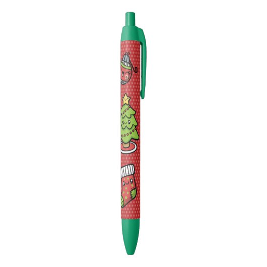 Kerstmis Zwarte Inkt Pen (Achterkant (Verticaal))