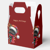 Kerstmis Zwarte Kat Vakantie Cadeaubox Bedankdoosjes (Geopend)