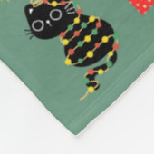 Kerstmis Zwarte Katten Fleece Deken (Hoek)