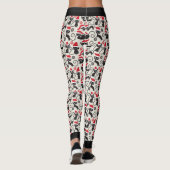 Kerstmis Zwarte Katten Leggings (Achterkant)