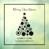 Kerstmis Zwarte Kerstboom Raamdecoratie Raamsticker (Vel 3)