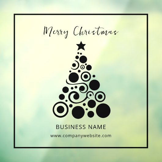 Kerstmis Zwarte Kerstboom Raamdecoratie Raamsticker (Vel 3)