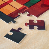 Kerstmis zwarte kerstman legpuzzel (Zijkant)