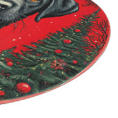 Kerstmis Zwarte Labrador met Festieve Bomen Snijplank (Hoek)