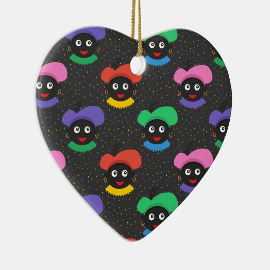 Kerstmis Zwarte Piet Keramisch Ornament (Rechts)