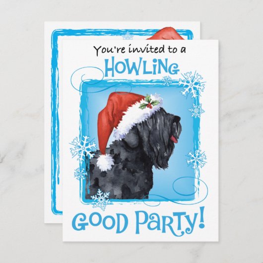 Kerstmis zwarte Russische feestdag Feestdagenkaart (Voorkant / Achterkant)