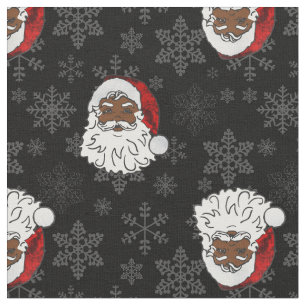 Kerstmis zwarte Sinterklaas sneeuwvlokken Stof