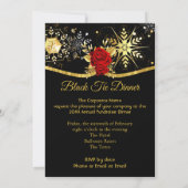 Kerstmis zwarte Stropdas Rood Kaart (Achterkant)