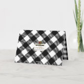 Kerstmis - Zwarte Wit Pset met Wreater Kaart (Achterkant)