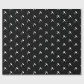 Kerstmis zwarte witte herten rendieren vakantie cadeaupapier (Vlak)