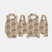 Kerstmis  zwarte witte kraft kerstkerstkerstman bedankdoosjes (Uitgevouwen)