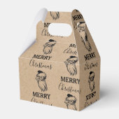 Kerstmis  zwarte witte kraft kerstkerstkerstman bedankdoosjes (Achterkant)