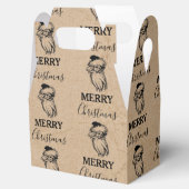 Kerstmis  zwarte witte kraft kerstkerstkerstman bedankdoosjes (Geopend)