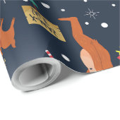 Kerstmisalien ontvoering Bigfoot Yeti Sasquatch Cadeaupapier (Rol Hoek)
