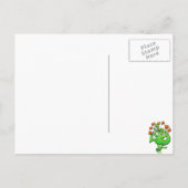 Kerstmisalligator jongleren met kerstballen feestdagenkaart (Achterkant)