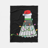 Kerstmisbadminton cadeau Kerstman hoed verpakt in  Fleece Deken (Voorkant)