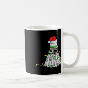 Kerstmisbadminton cadeau Kerstman hoed verpakt in  Koffiemok