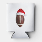 Kerstmisbal Amerikaanse Football Santa Hat (2) Blikjeskoeler (Voorkant)