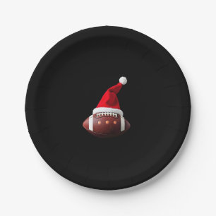 Kerstmisbal Amerikaanse Football Santa Hat (3) Papieren Bordje