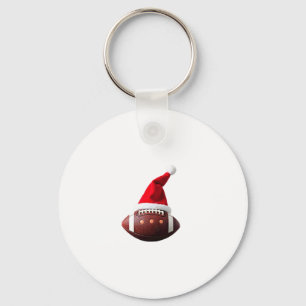 Kerstmisbal Amerikaanse Football Santa Hat (3) Sleutelhanger