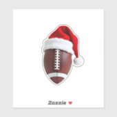 Kerstmisbal Amerikaanse Football Santa Hat (3) Sticker (Vel)