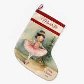 Kerstmisballerina prinses kerstkous grote kerstsok (Voorkant (Hangend))