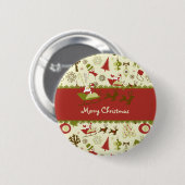 Kerstmisbezorging Ronde Button 5,7 Cm (Voorkant /achterkant)