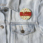 Kerstmisbezorging Ronde Button 5,7 Cm (In situ)