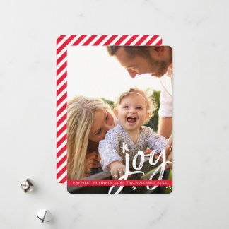 KERSTMISBlijdschap modern overlay foto script rood Feestdagenkaart