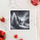 Kerstmisbomen in de winter servet (Insitu)